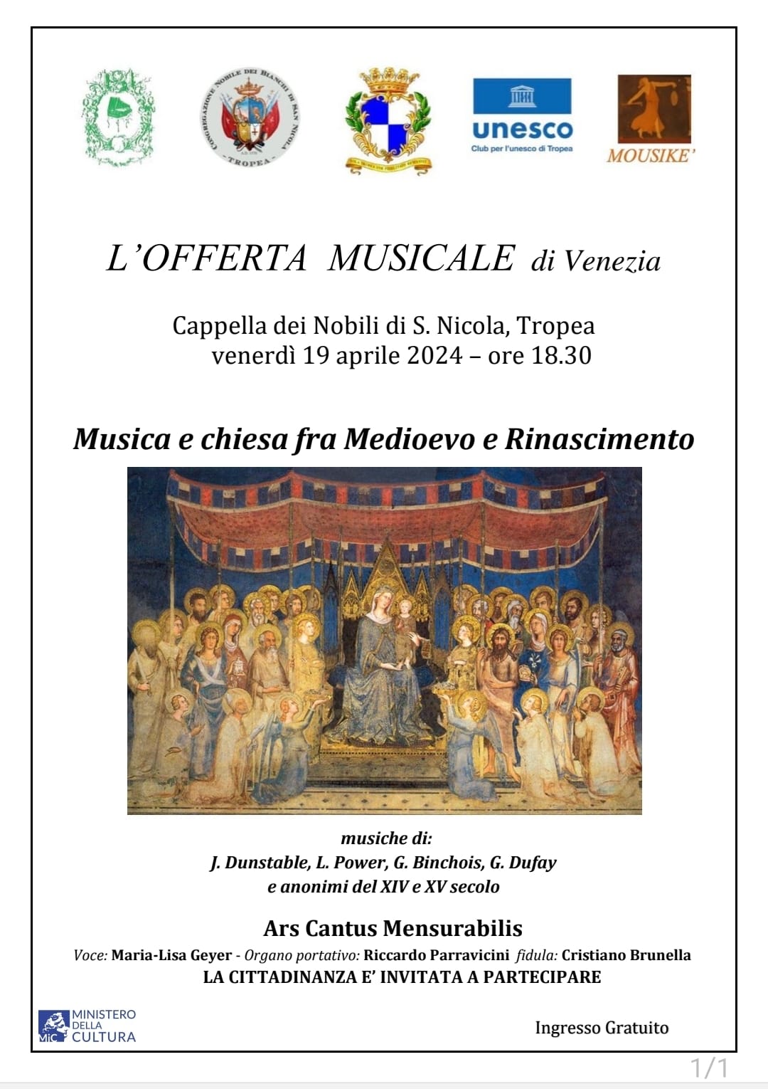 L'OFFERTA MUSICALE di Venezia