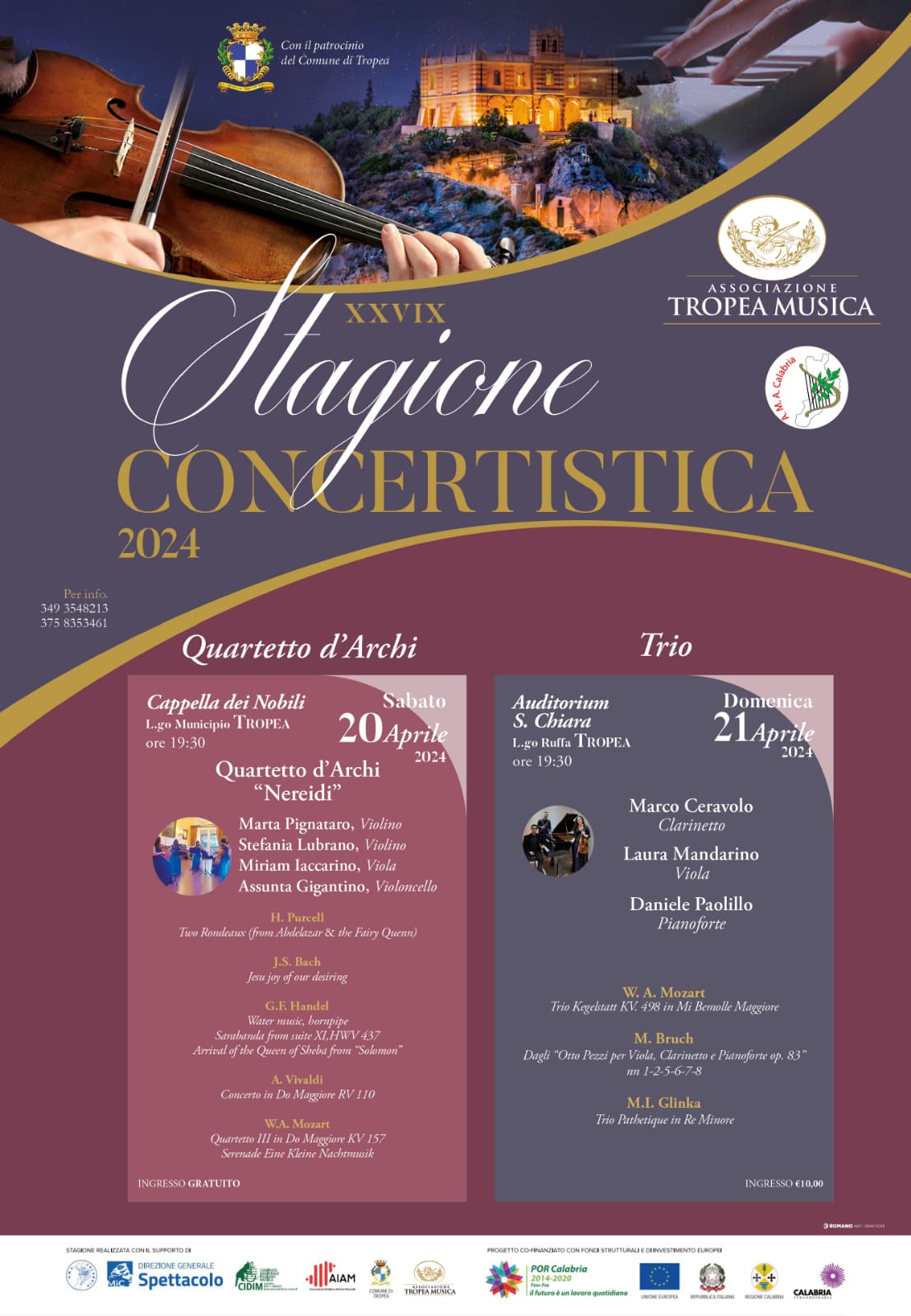 Tropea Musica, stagione concertistica 2024